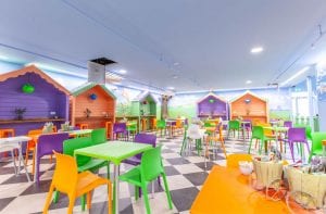 Restaurant area for parents